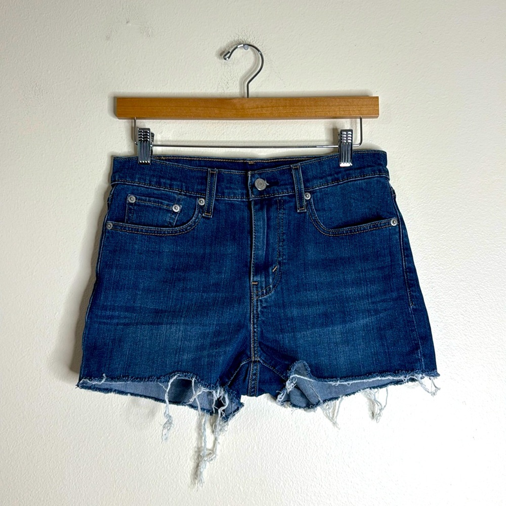 Levi’s ladies micro cut off denim booty shorts size‎ 27 festival cute concert